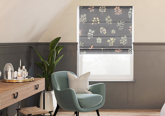 Botanical Velvet, Multi - Roman Blind - Image 3